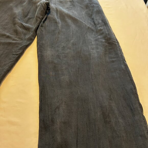 TRUE VINTAGE 80S BLACK SILK PANTS - Picture 5 of 6